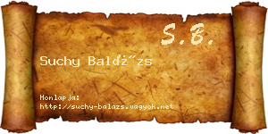 Suchy Balázs névjegykártya